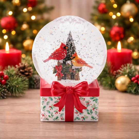 Melrose 6.5" LED Cardinal Snow Globe